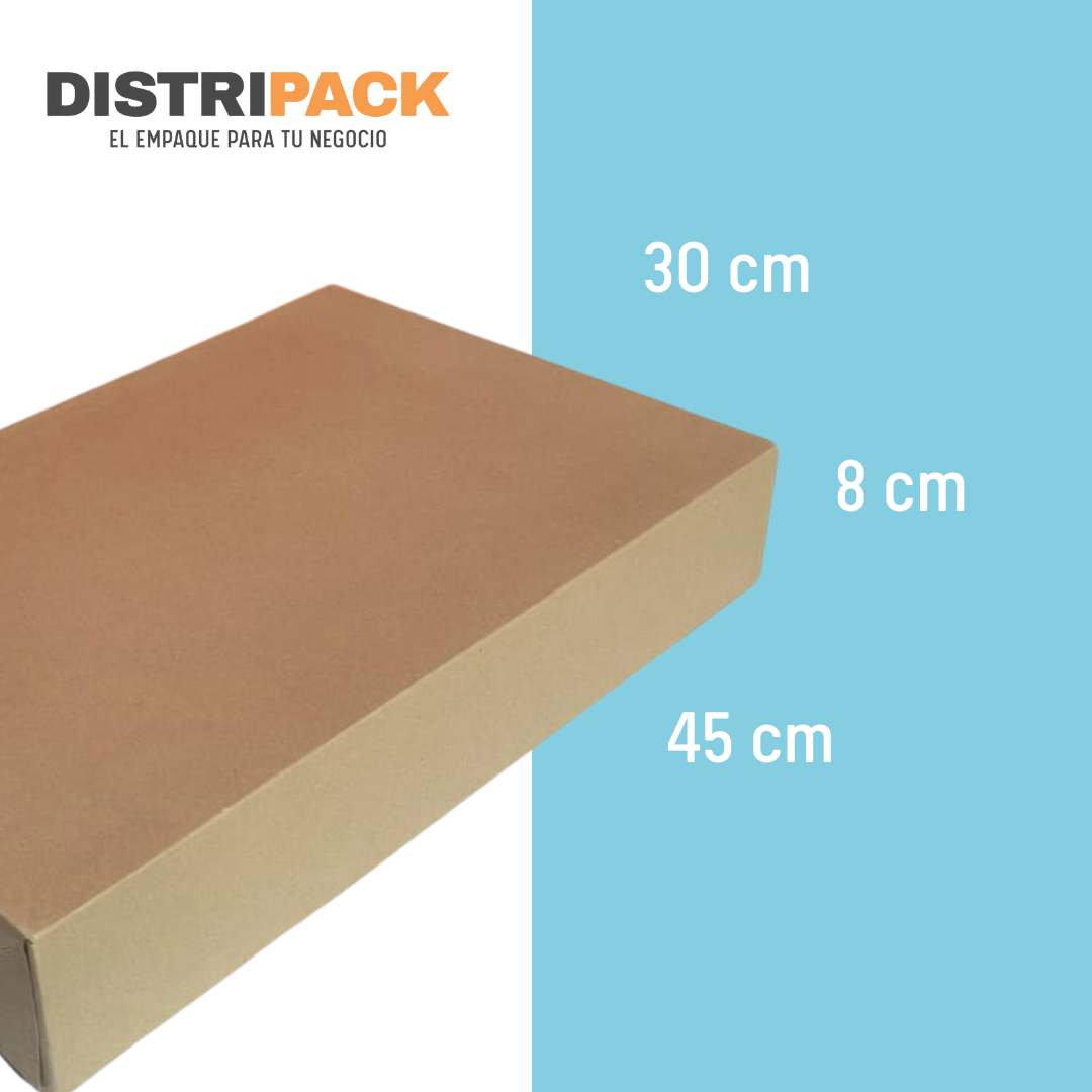 CAJA PANADERA KRAFT 45X30X8 CMS