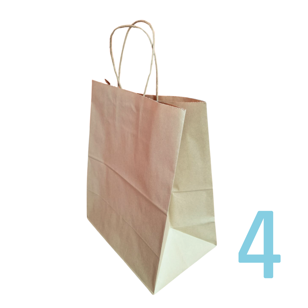 Bolsa Kraft con Asa #4 (24x10x28)