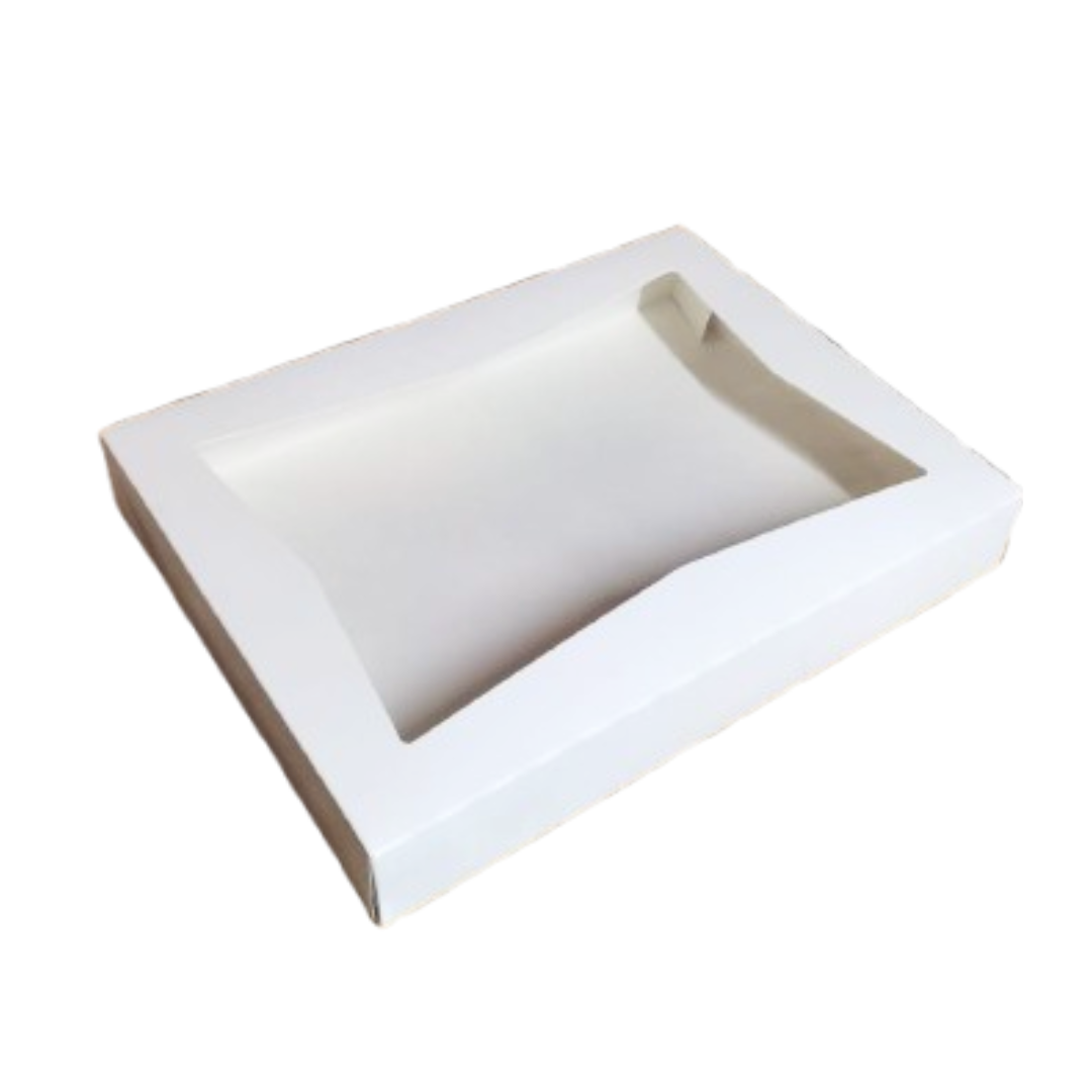 CAJA BLANCA CON VENTANA CRUZADA 41X30X6 CMS