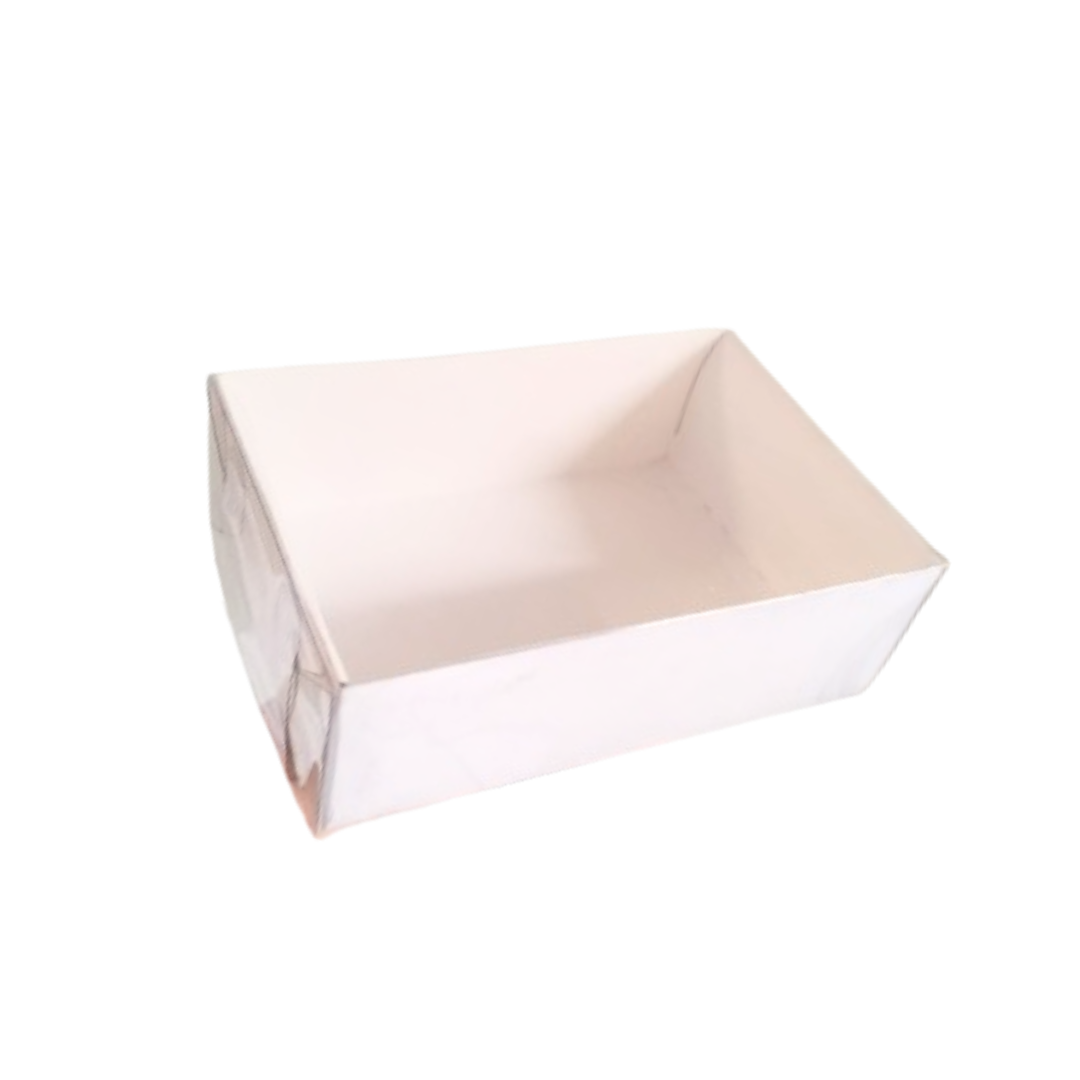 BASE BLANCA TAPA TRANSPARENTE (15X10X5)