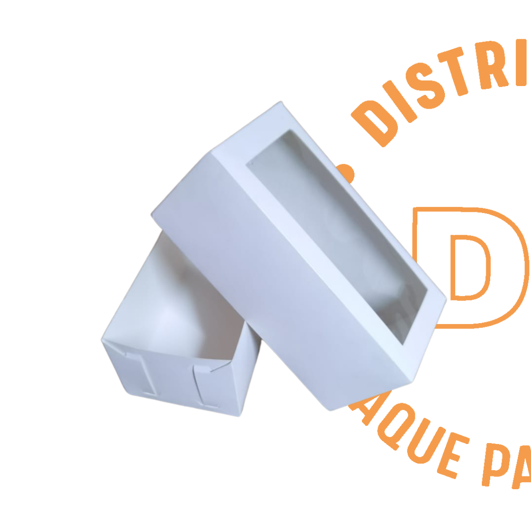CAJA BLANCA CON VENTANA 20X10X8 CMS