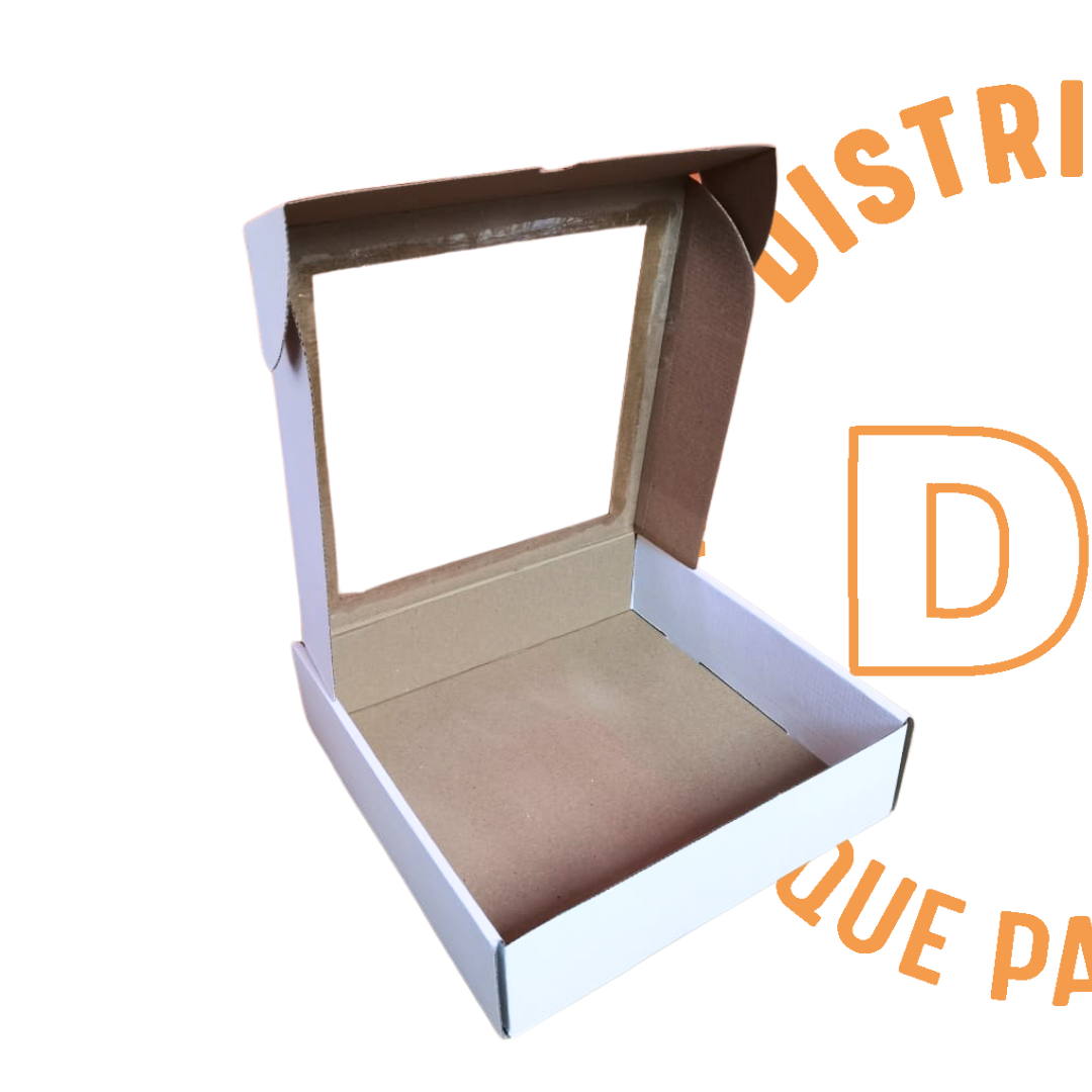 CAJA ENVÍO BLANCA CON VENTANA 25X26X7 CMS