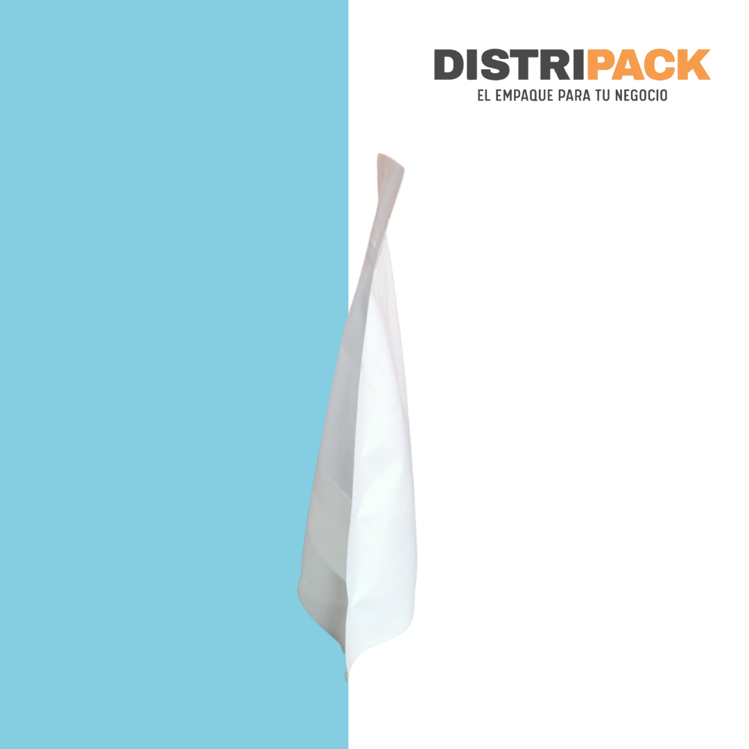 BOLSA STANDUP BLANCA CON VENTANA RECTANGULAR