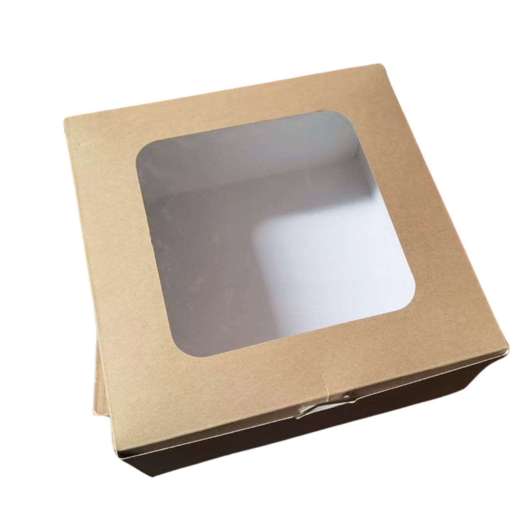 CAJA PARA PASTEL CON VENTANA 10" 26X26X13 CMS