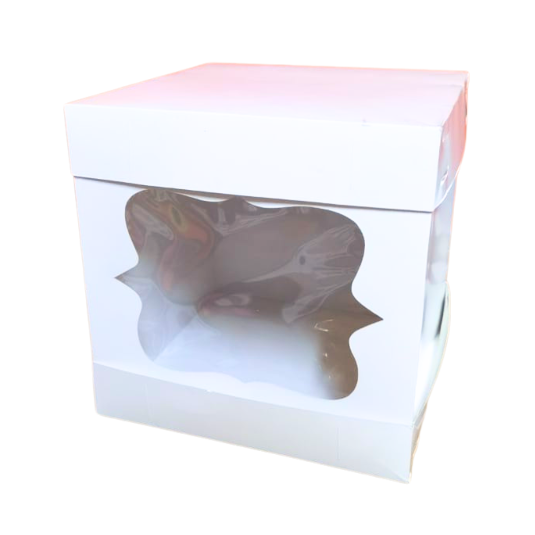 CAJA PARA PASTEL VENTANA CORCHETE 14" 36X36X36 CMS