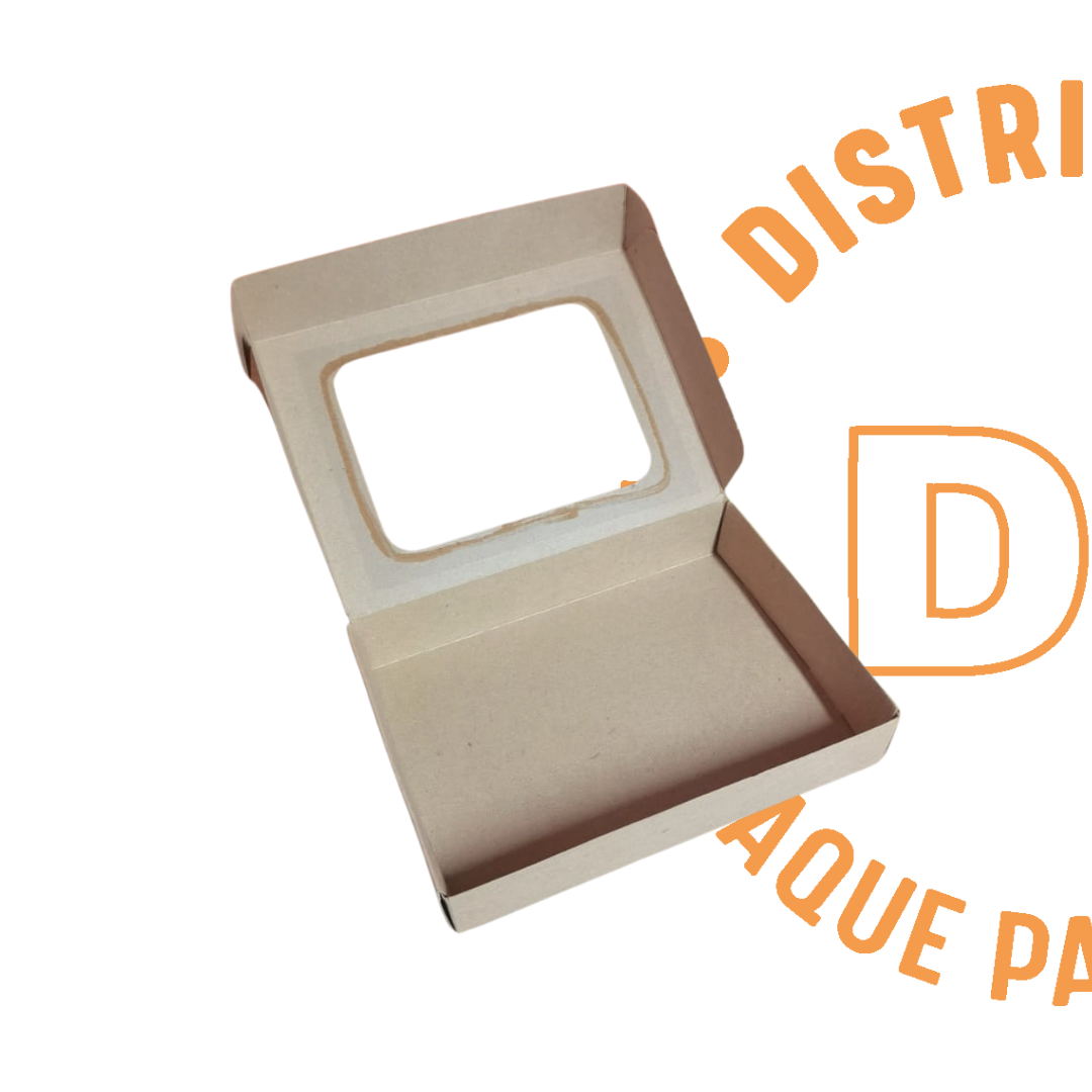 CAJA KRAFT CON VENTANA 22X16X4 CMS