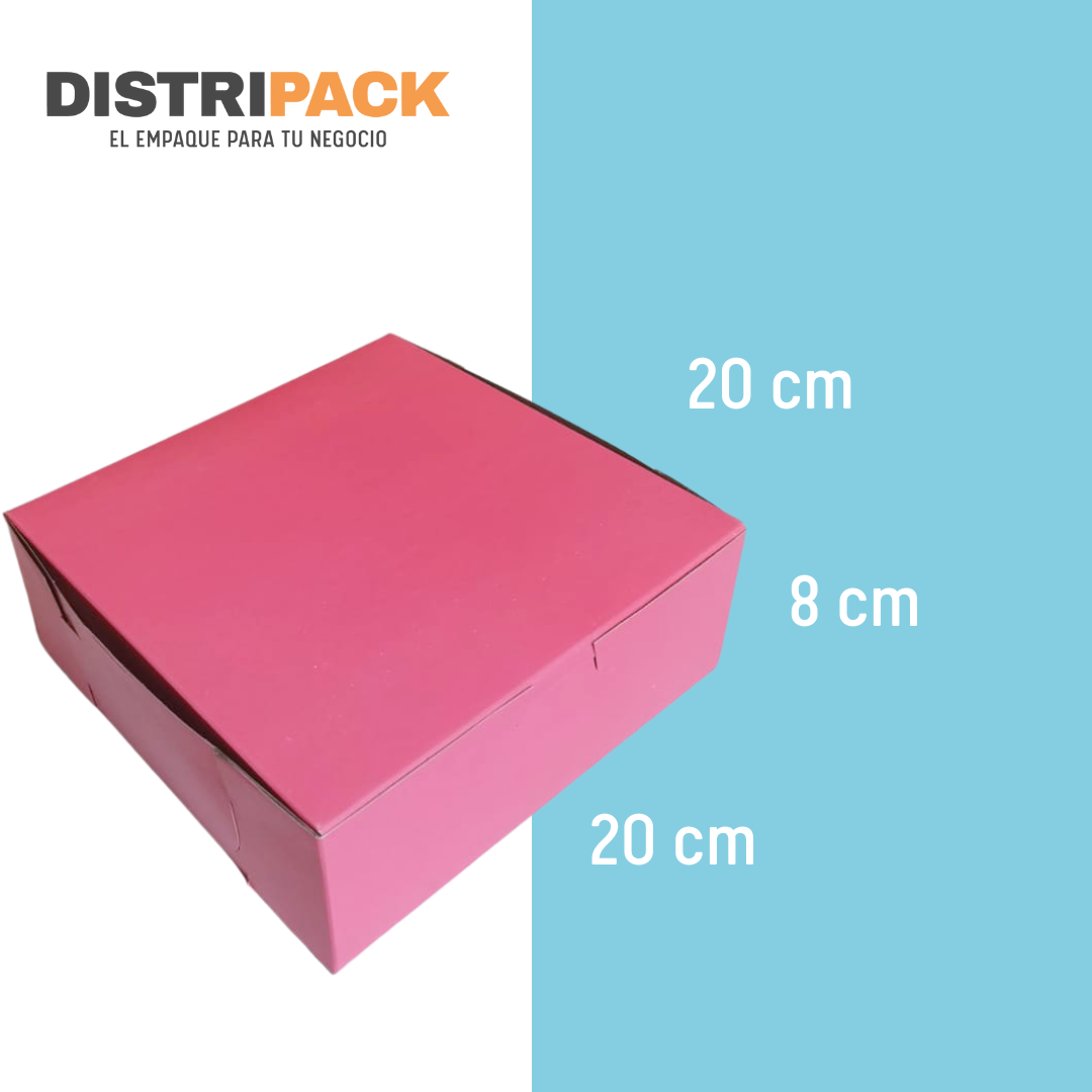 CAJA PAY ROSA 20X20X8 CMS