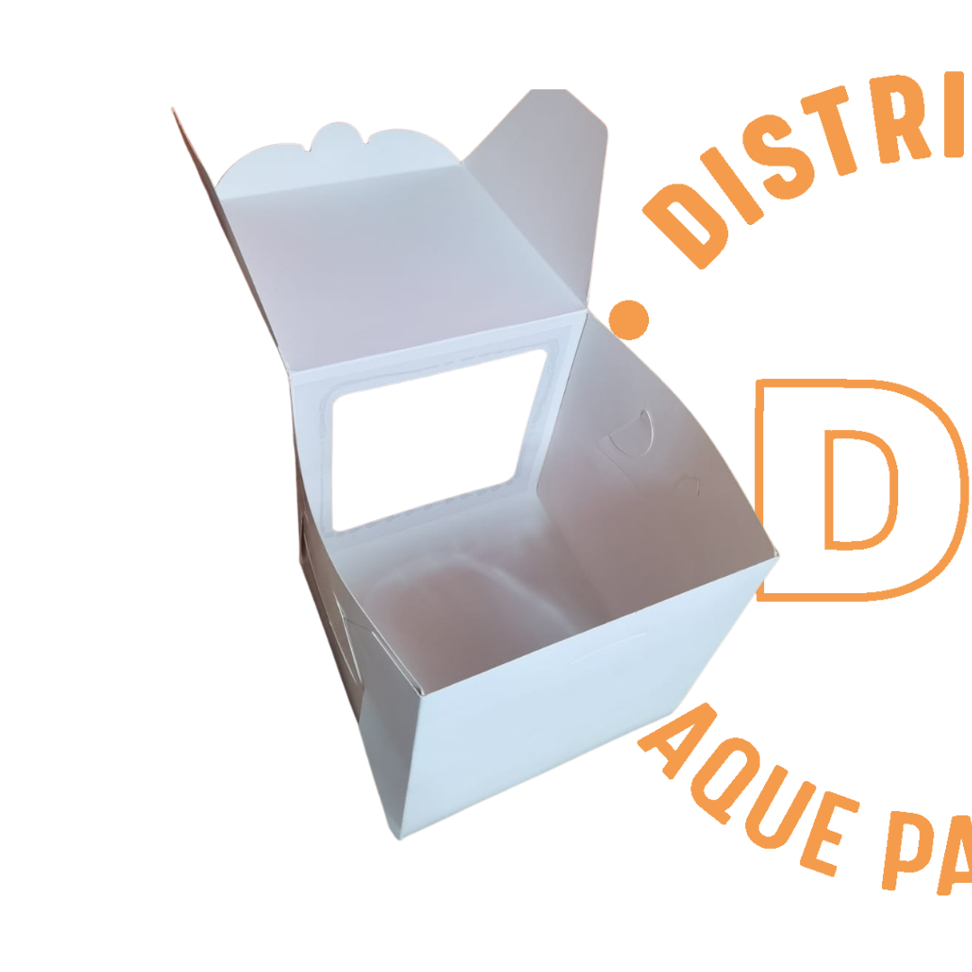 CAJA PARA PASTEL VENTANA 10" 25X25X25 CMS