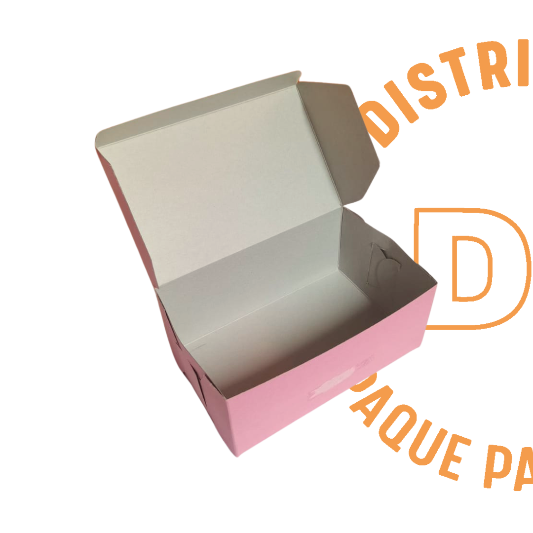 CAJA PANADERA ROSA 20X13X9 CMS