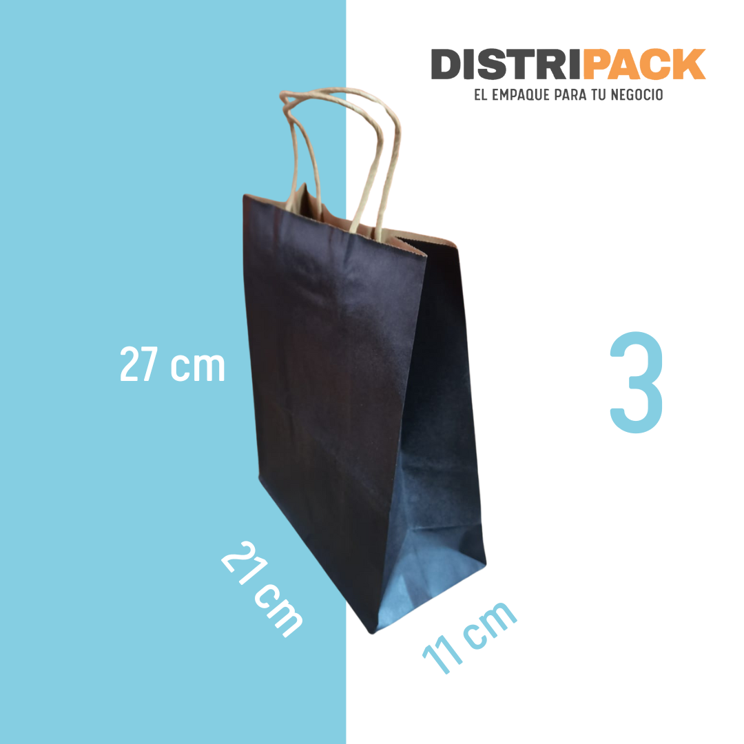 Bolsa Kraft con Asa #3 (21x11x27)