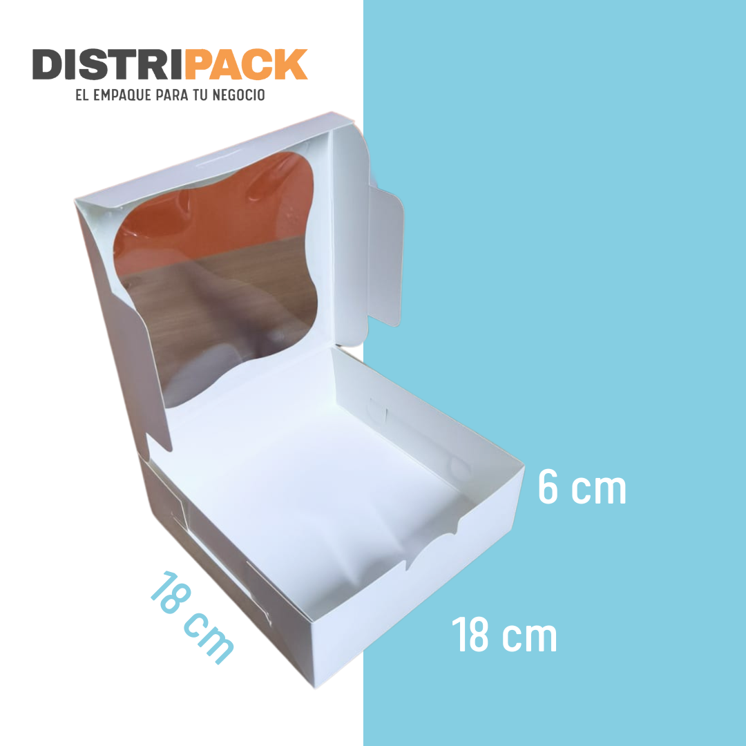 CAJA BLANCA CON VENTANA NUBE 18x18x6 CMS