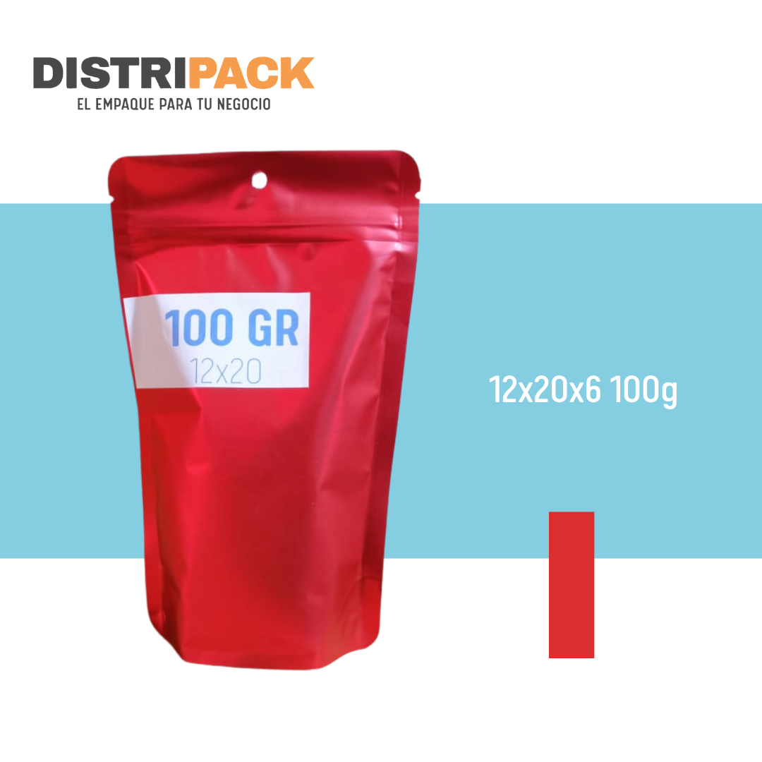 BOLSA STANDUP ROJA 100 GR