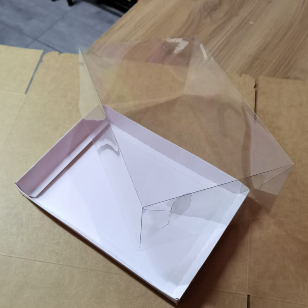 BASE BLANCA TAPA TRANSPARENTE (24X16X10)