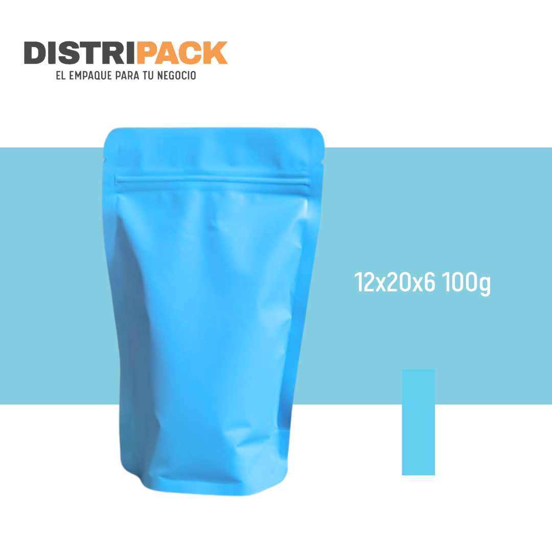 BOLSA STANDUP AZUL 100 GR