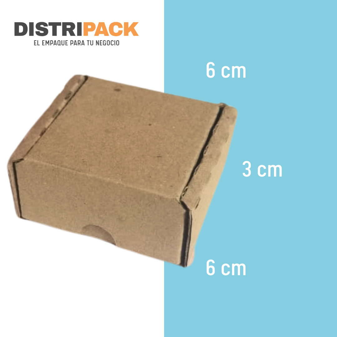 Caja de Cartón 6x6x3 cms