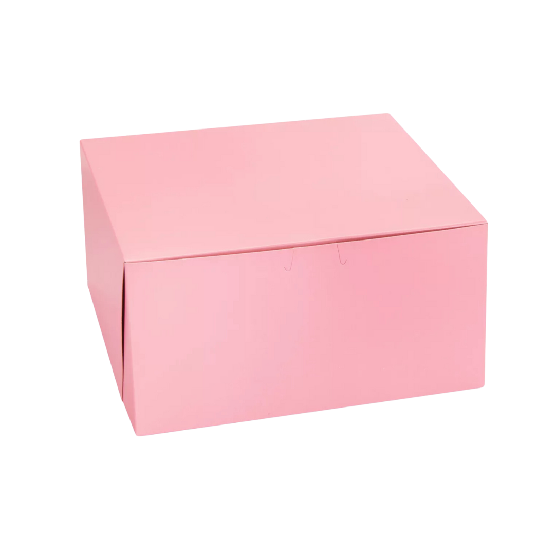CAJA PARA PASTEL ROSA 8" 20X20X13 CMS