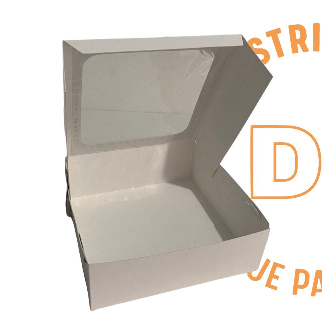CAJA BLANCA CON VENTANA 14X14X5 CMS