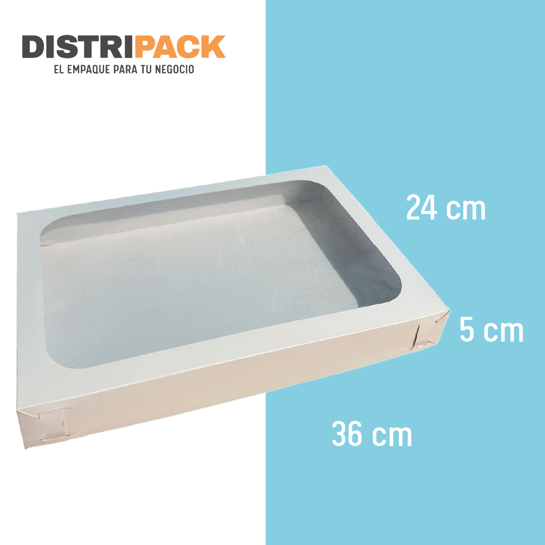 CAJA BLANCA CON VENTANA 36X24X5 CMS