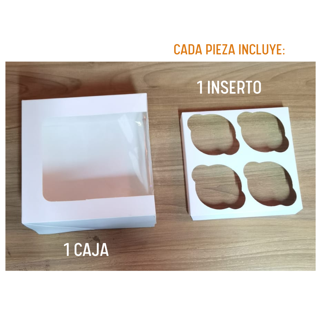 CAJA CUPCAKE 1 PZ BLANCA 11X9X11 CMS