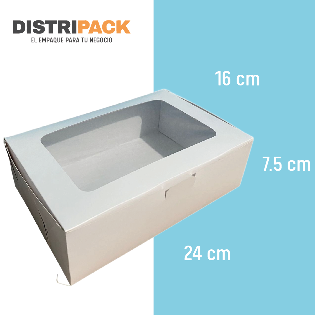 CAJA CUPCAKE 6 PZS BLANCA 24X16X8 CMS
