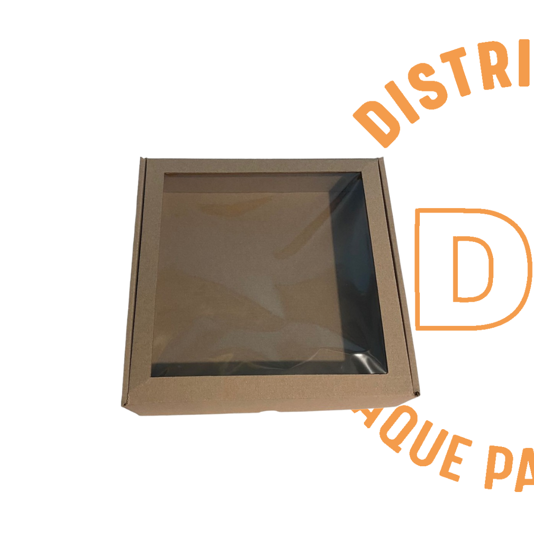 CAJA ENVÍO KRAFT CON VENTANA 25X26X7 CMS