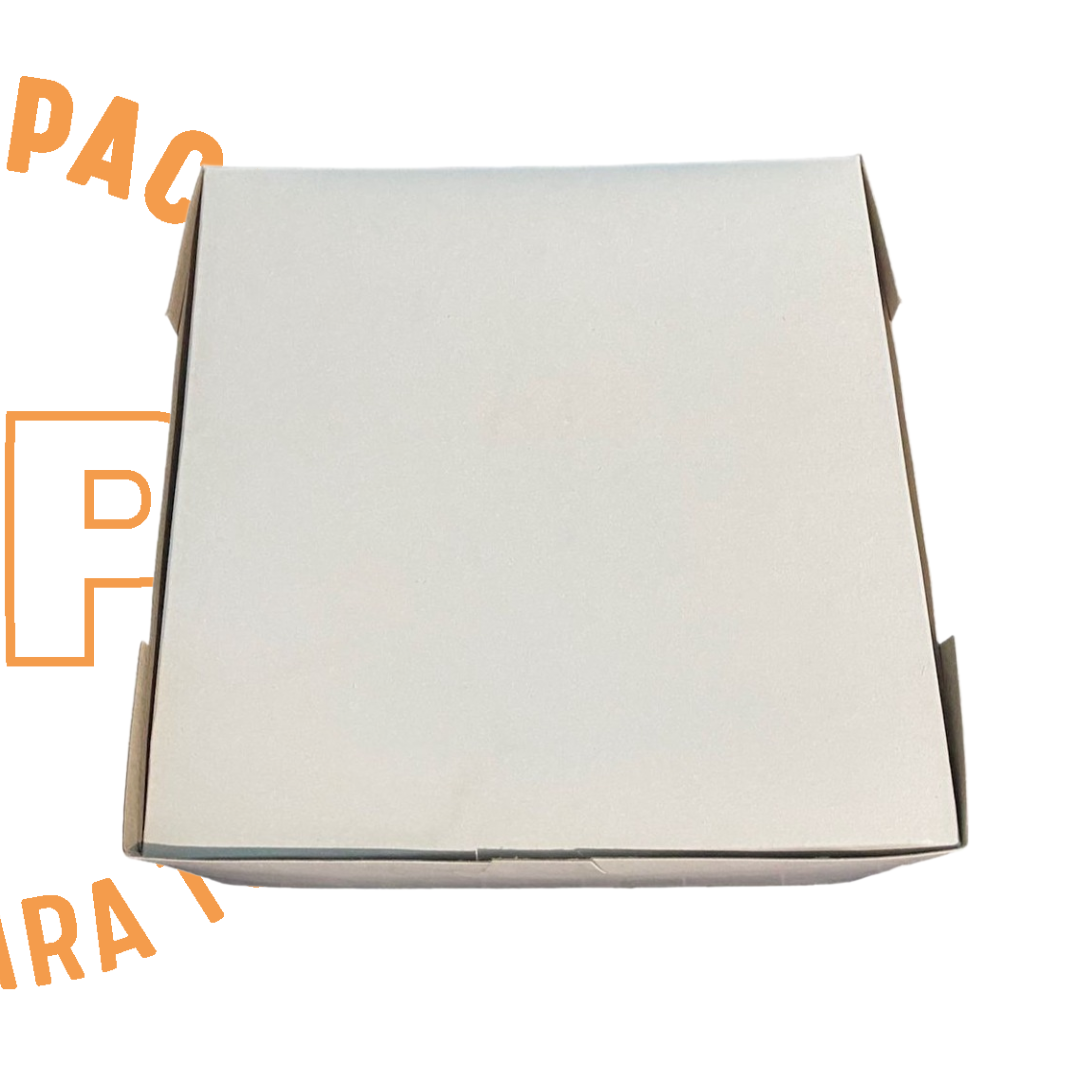 CAJA PARA PASTEL BLANCA 9" 23X23X13 CMS