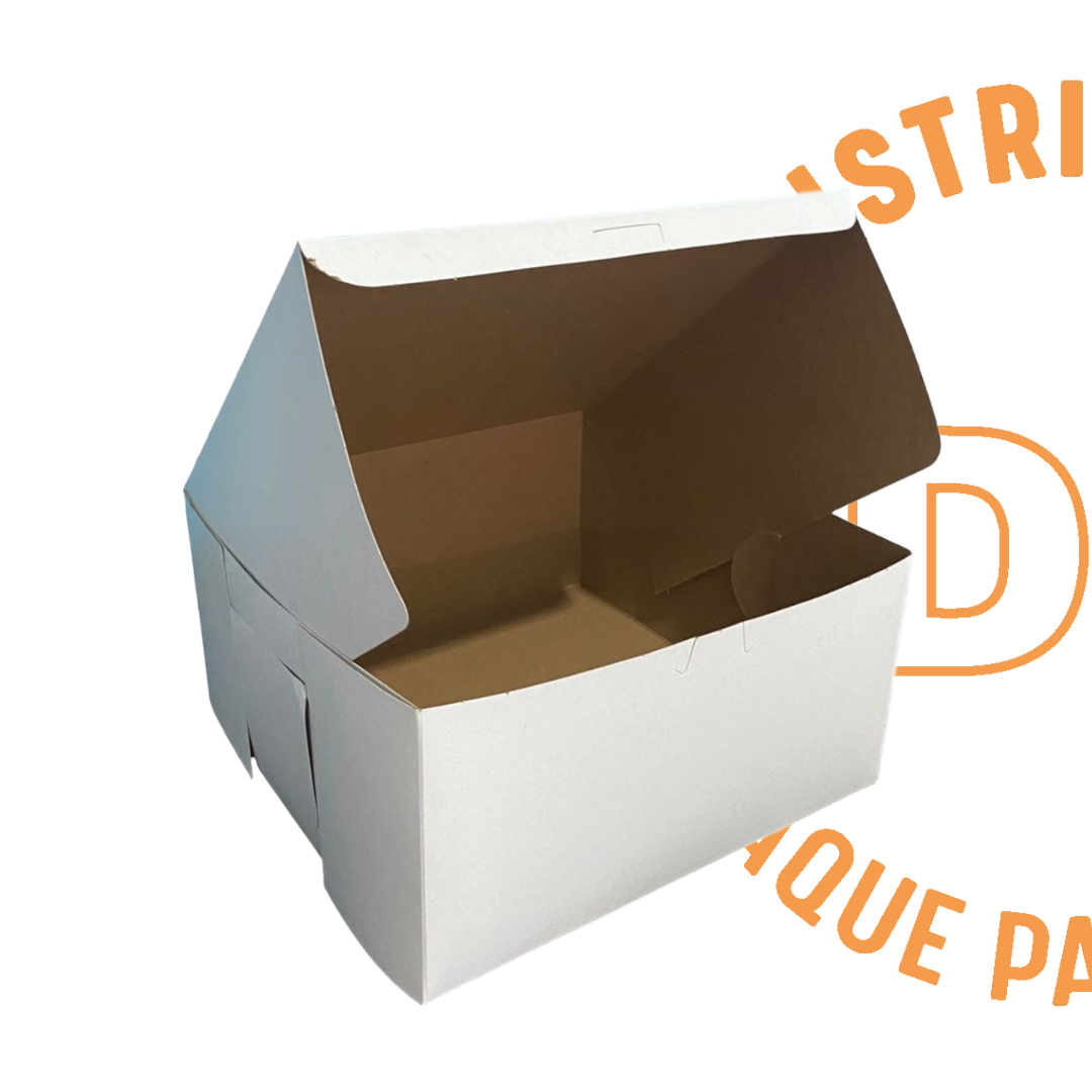 CAJA PARA PASTEL BLANCA 12" 30X30X15 CMS