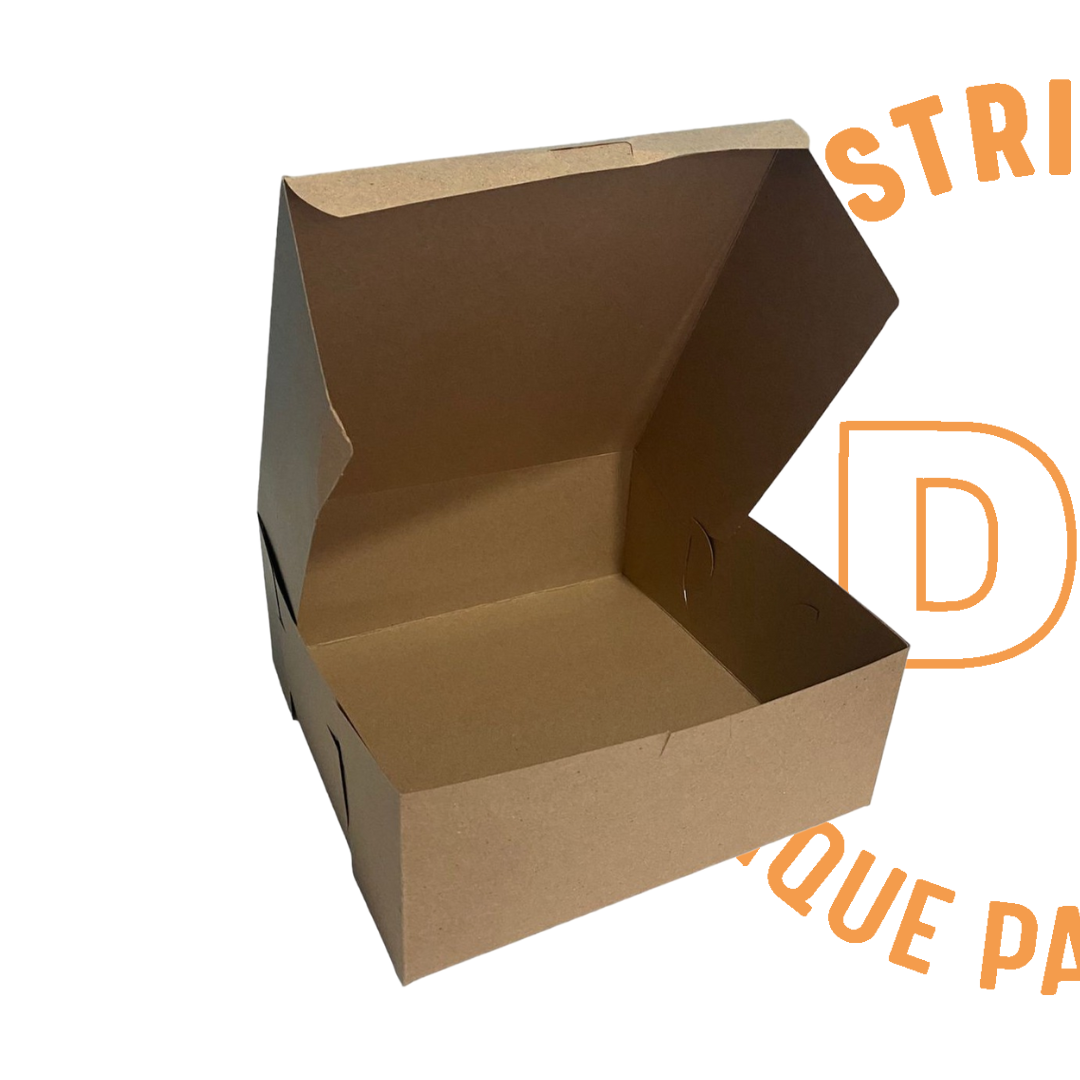 CAJA PARA PASTEL KRAFT 25X25X10 CMS