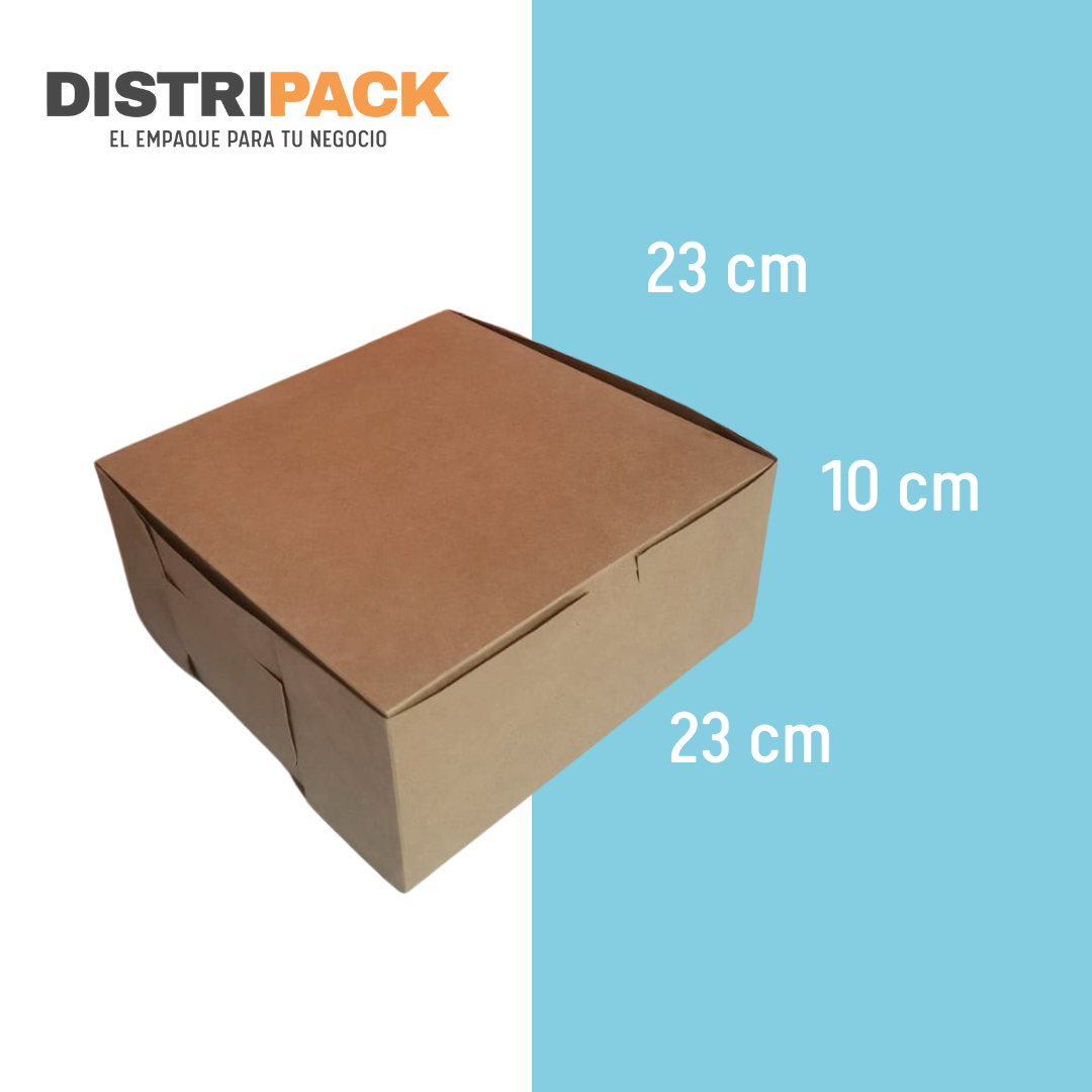 CAJA PAY KRAFT 23X23X10 CMS