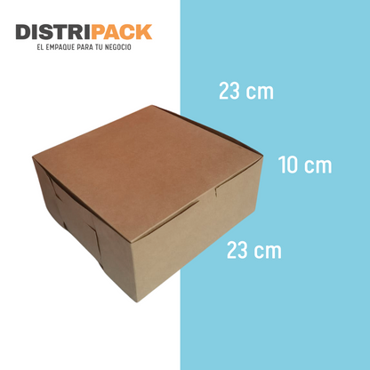 CAJA PAY KRAFT 23X23X10 CMS