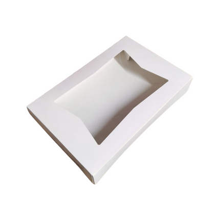 CAJA BLANCA CON VENTANA CRUZADA 30X20X6 CMS