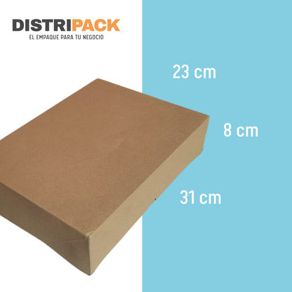 CAJA PANADERA KRAFT AUTOARMABLE 31X23X8 CMS