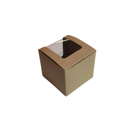 CAJA CUPCAKE 1 PZ KRAFT MINI autoarmable 8X8X8 CMS