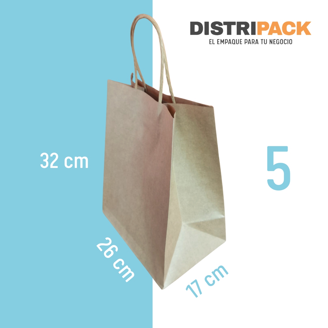 Bolsa Kraft con Asa #5 (26x17x32)