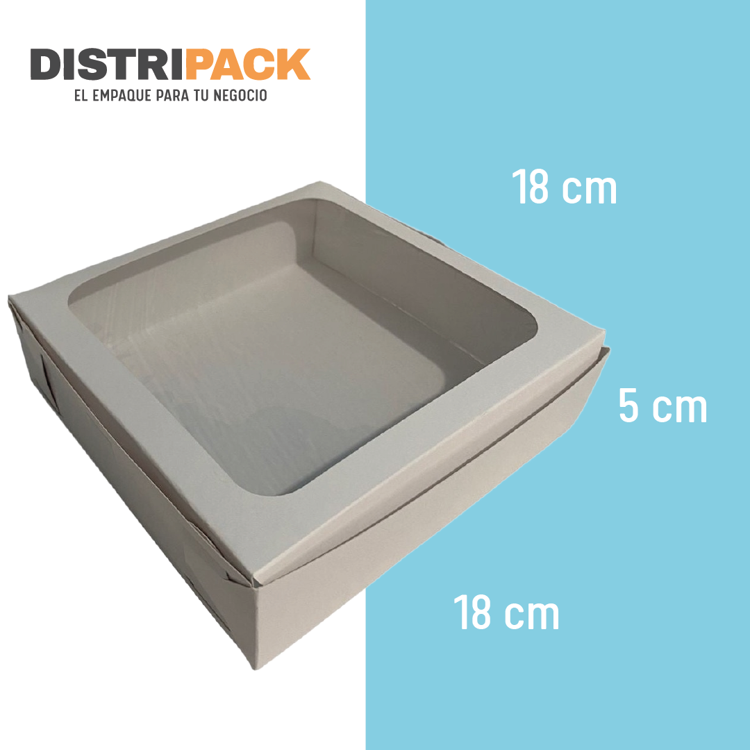 CAJA BLANCA CON VENTANA 18X18X5 CMS