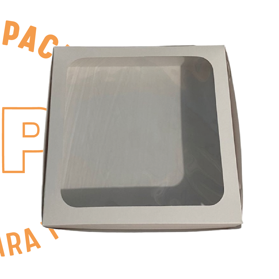 CAJA BLANCA CON VENTANA 18X18X5 CMS