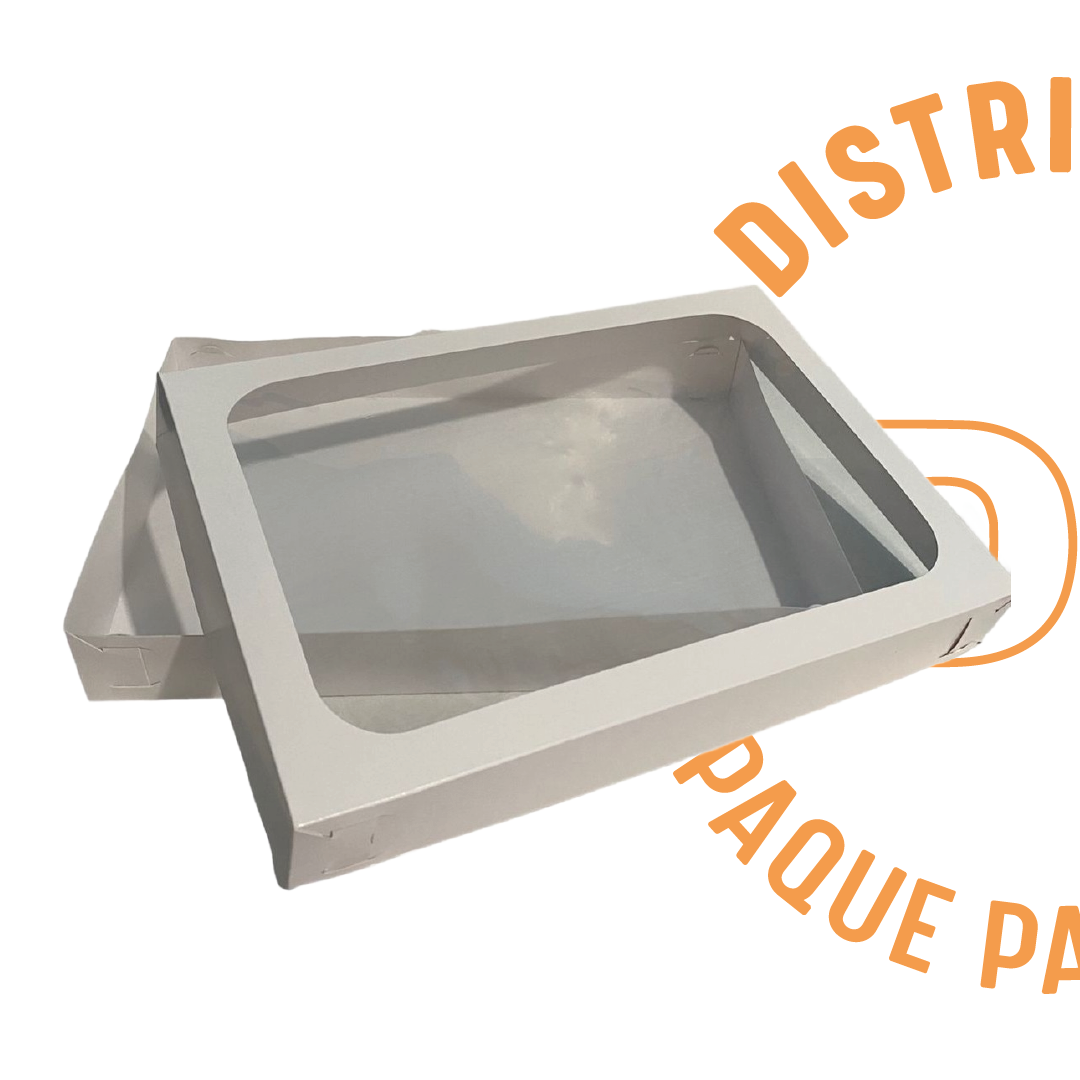 CAJA BLANCA CON VENTANA 36X24X5 CMS