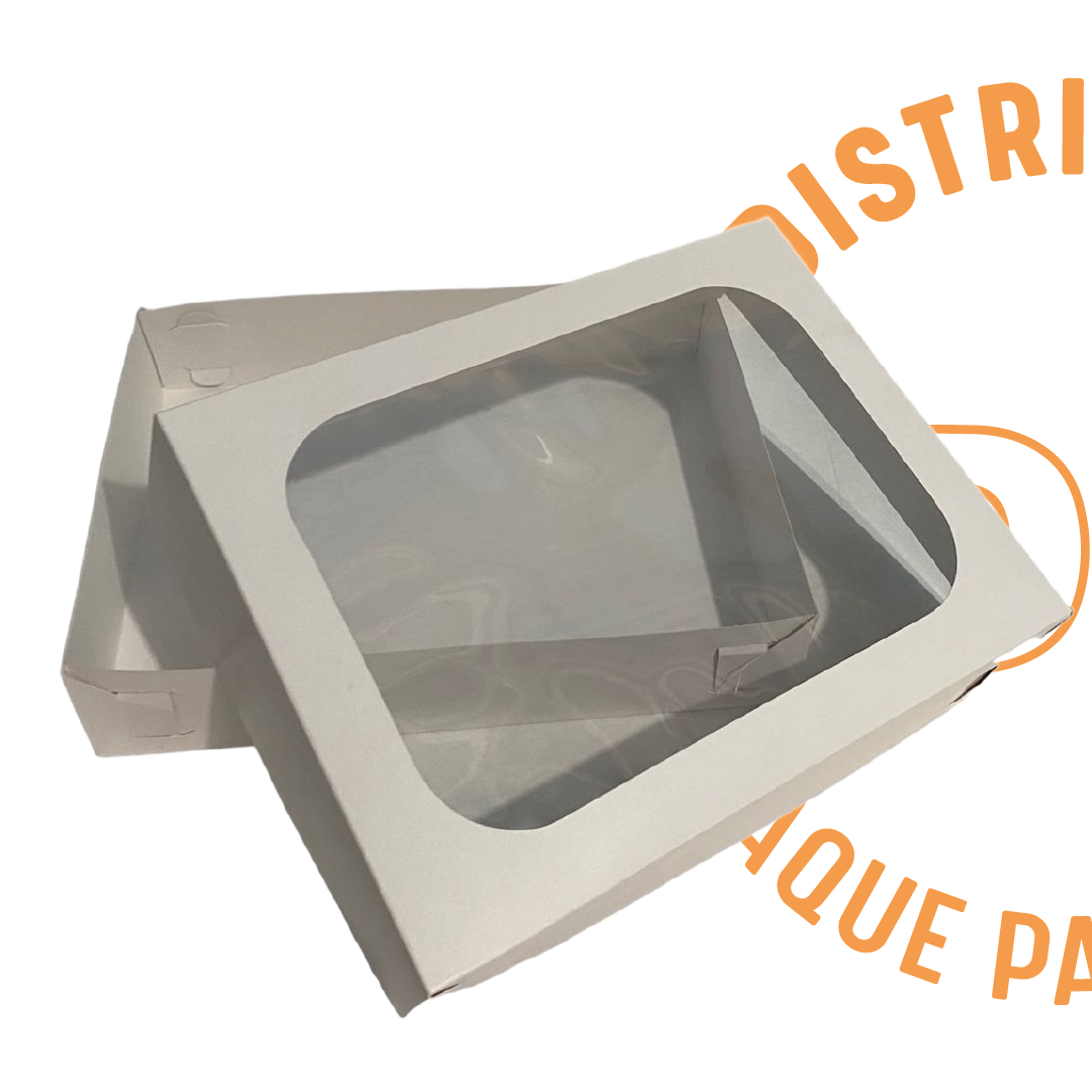 CAJA BLANCA CON VENTANA 24X18X5 CMS