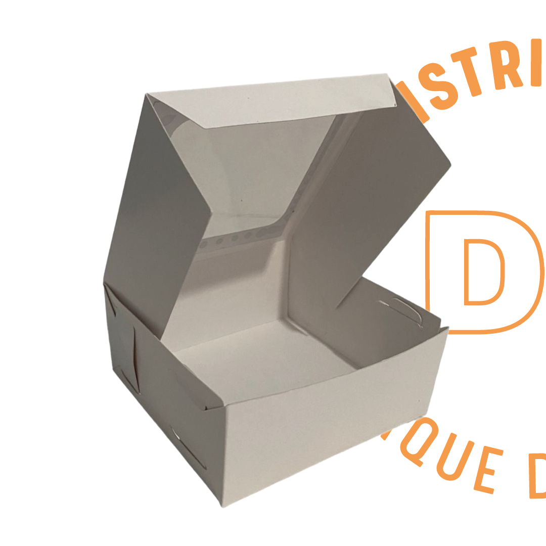 CAJA BLANCA CON VENTANA 11X11X5 CMS