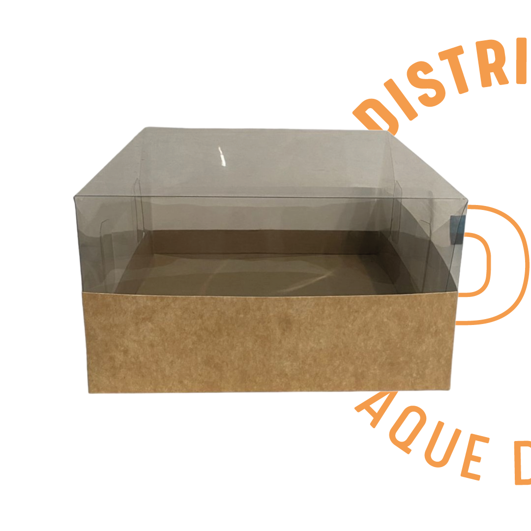 CAJA TAPA TRANSPARENTE 26X26X15 CMS