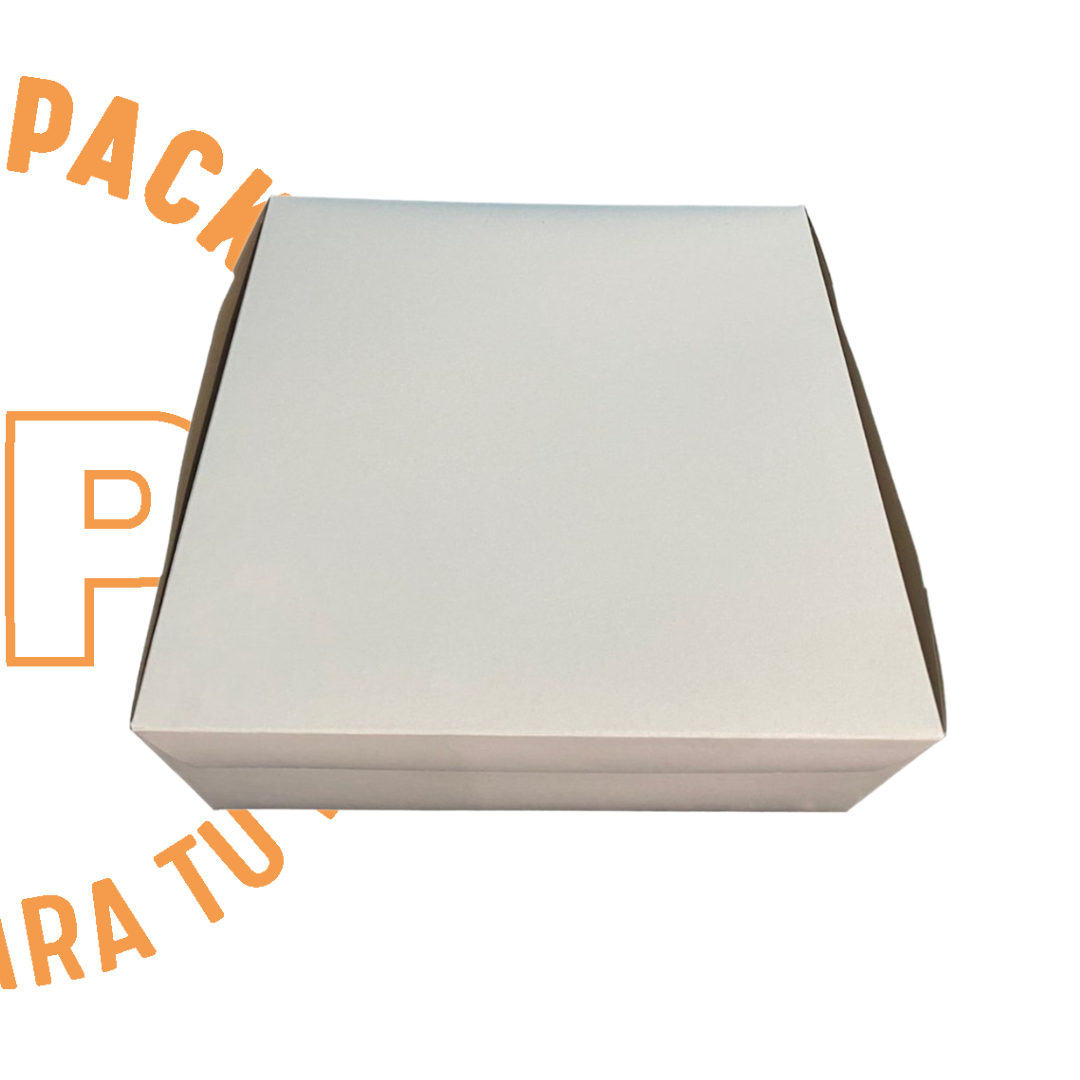 CAJA PARA PASTEL BLANCA 14" 35X35X14 CMS